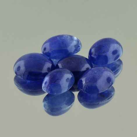 Saphir Lot Cabochons blau 48,25 ct