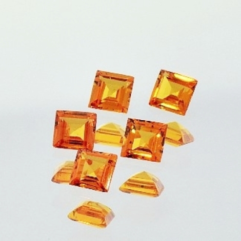 Saphir Lot Carré orange 1,23 ct Saphir Lot Carré orange 1,23 ct