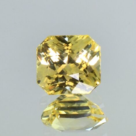 Saphir octagon-princess gelb ungebrannt 4,00 ct.