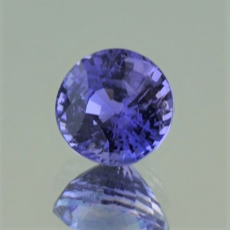 Sapphire round blue violet untreated 4.01 ct