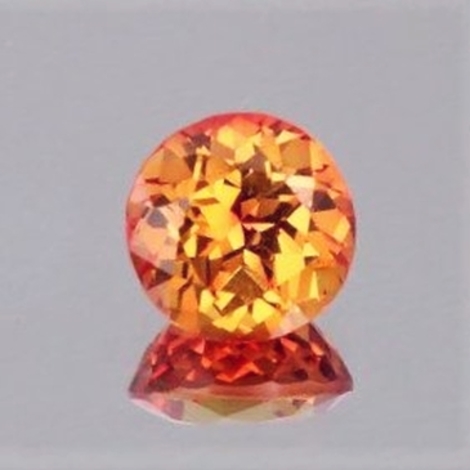 Saphir rund orange 0,22 ct