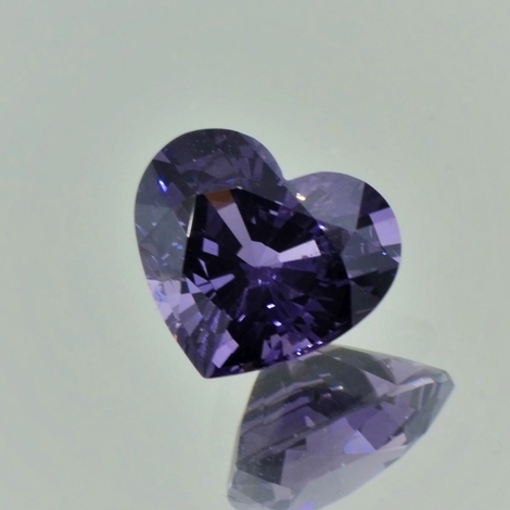 Spinel heart grayish violet 3.33 ct