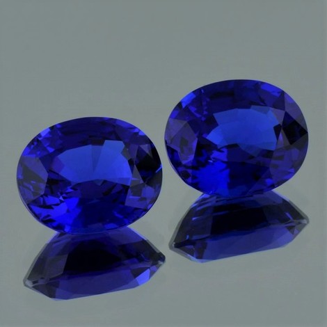 Tansanit Duo oval intensives Blau 25,30 ct.