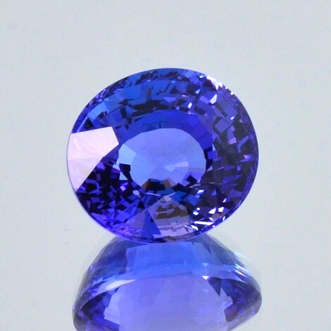 Tansanit oval blau 16,78 ct