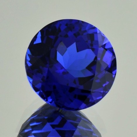 Tansanit, Rund facettiert (23,58 ct.) aus Tansania (Merelani Hills)