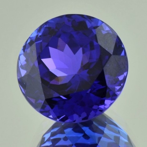 Tansanit, Rund facettiert (25,17 ct.) aus Tansania (Merelani Hills) Tansanit, Rund facettiert (25,17 ct.) aus Tansania (Merelani Hills)