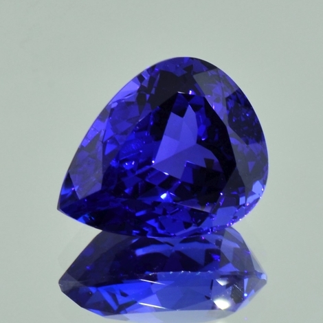 Tansanit, Tropfen facettiert (17,86 ct.) aus Tansania (Merelani Hills) Tansanit, Tropfen facettiert (17,86 ct.) aus Tansania (Merelani Hills)