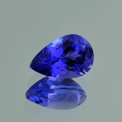 Tanzanite pear intense blue 3.75 ct