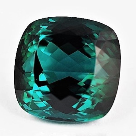 Tourmaline cushion-square bluish green 42.04 ct Tourmaline cushion-square bluish green 42.04 ct