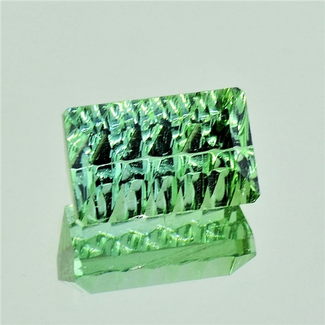 Turmalin, Design-Rechteck facettiert (5,98 ct.) aus Afghanistan (Nuristan)