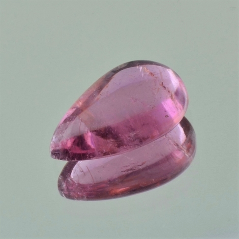 Tourmaline cabochon pear pink 6.98 ct