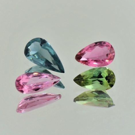 Turmalin Lot Tropfen multicolor 3,47 ct Turmalin Lot Tropfen multicolor 3,47 ct