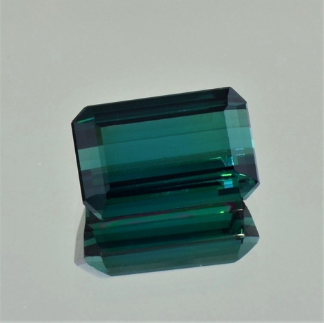 Turmalin octagon blaugrün 7,37 ct