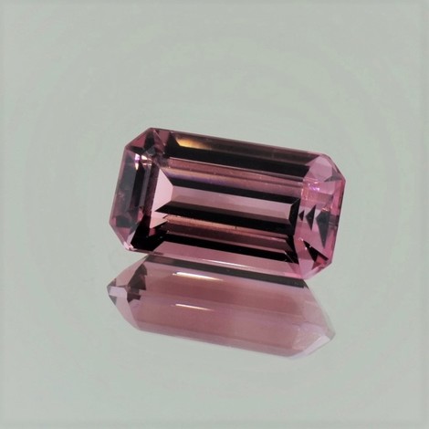 Tourmaline octagon brownish pink 5.97 ct
