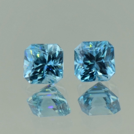 Zirkon Duo, Achteck-Princess facettiert (3,40 ct.) aus Kambodscha (Ratanakiri) Zirkon Duo, Achteck-Princess facettiert (3,40 ct.) aus Kambodscha (Ratanakiri)