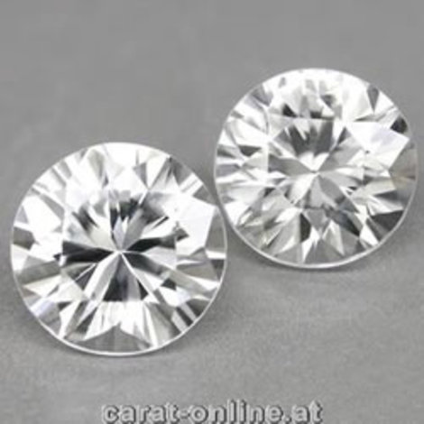 Zirkon Duo, Brillant (1,21 ct.) aus Kambodscha (Pailin) Zirkon Duo, Brillant (1,21 ct.) aus Kambodscha (Pailin)