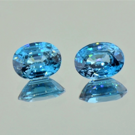 Zirkon Duo oval blau 9,22 ct
