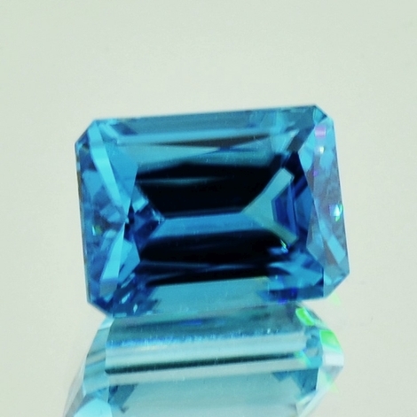 Zircon octagon blue 13.54 ct