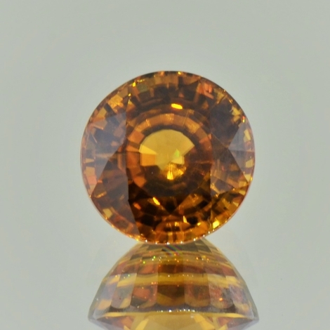 Zircon round bräunlich-orange 6.48 ct