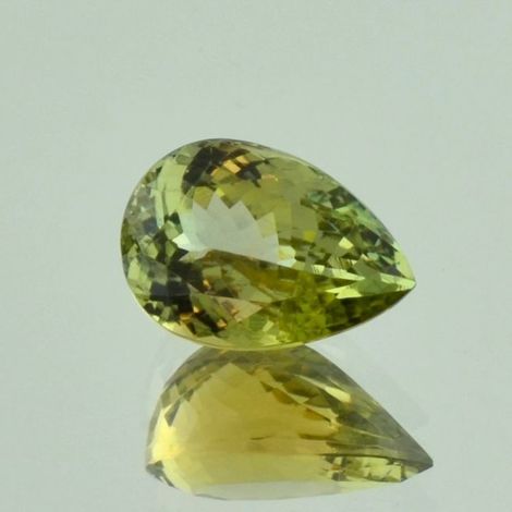 Zoisite pear yellow green unheated 7.15 ct