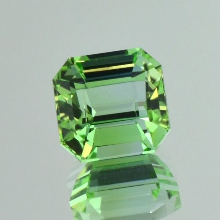 Tourmaline octagon bluish light green 9.06 ct.