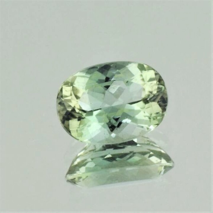 Tourmaline oval greenish 3.89 ct