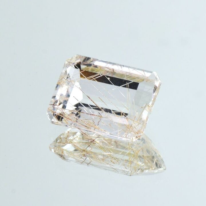 Rutilquarz octagon farblos 13,73 ct