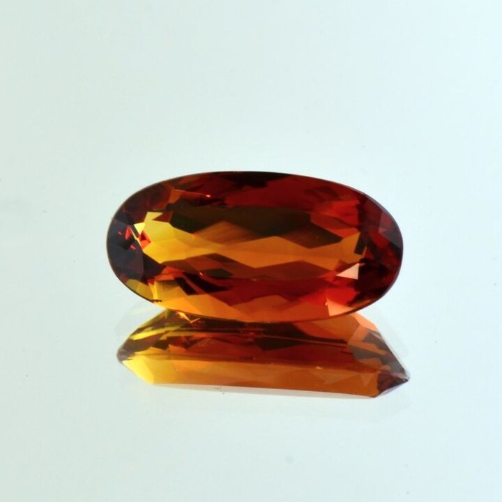 Citrine oval brownish reddish orange 14.25 ct