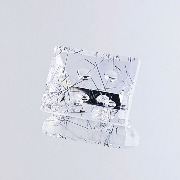 Turmalin-Quarz Design-Rechteck farblos 25,45 ct