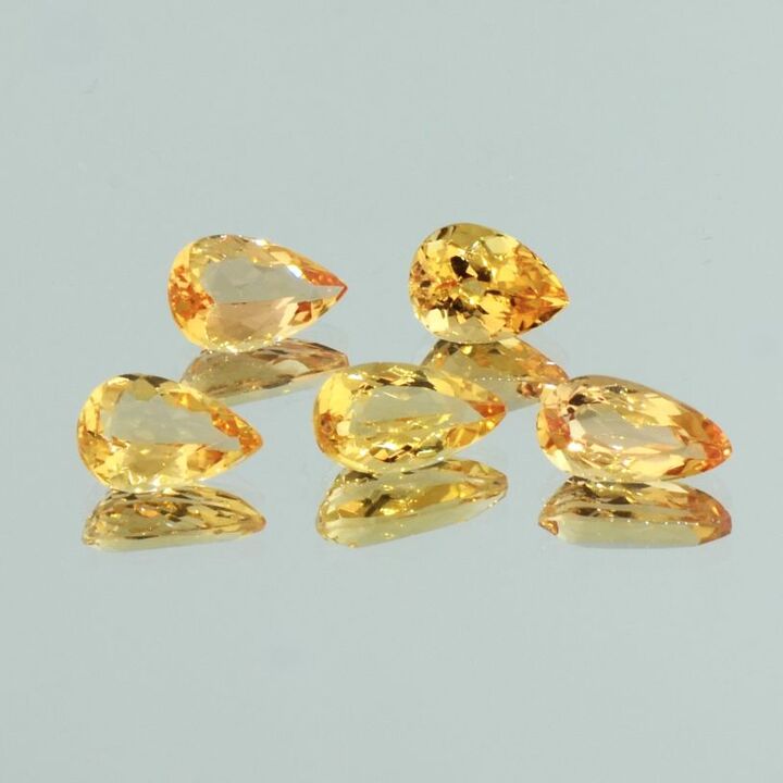Imperial-Topas Lot Tropfen gelborange 6,77 ct