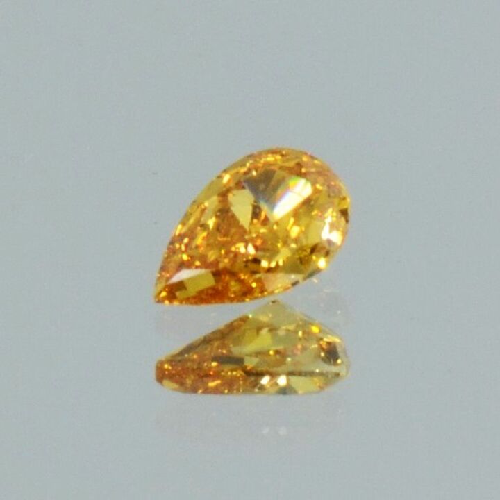 fancy diamond pear orange si1 0.26 ct
