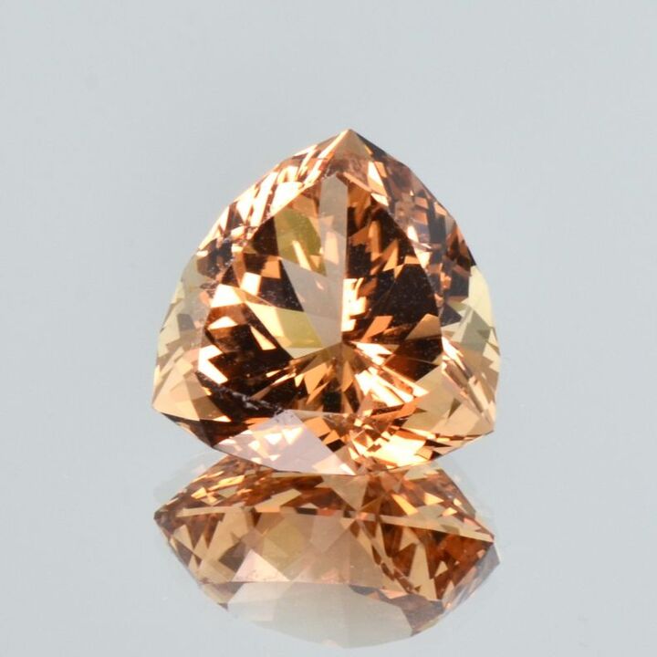 Topaz trillion orange brown untreated 17.21 ct.
