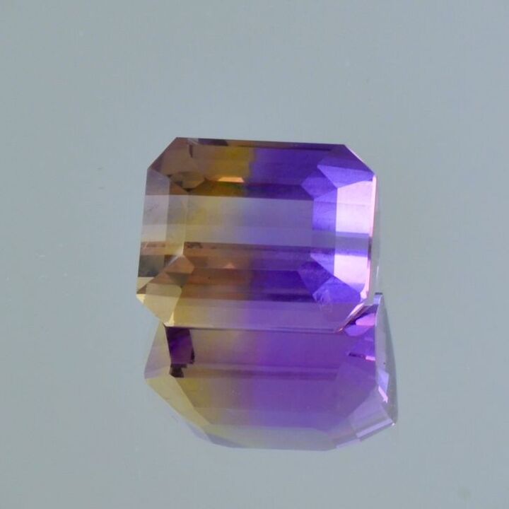Ametrine octagon lila+gelb 10.09 ct.