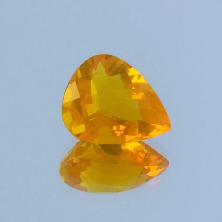 Fire Opal pear yellow orange untreated 2.94 ct.