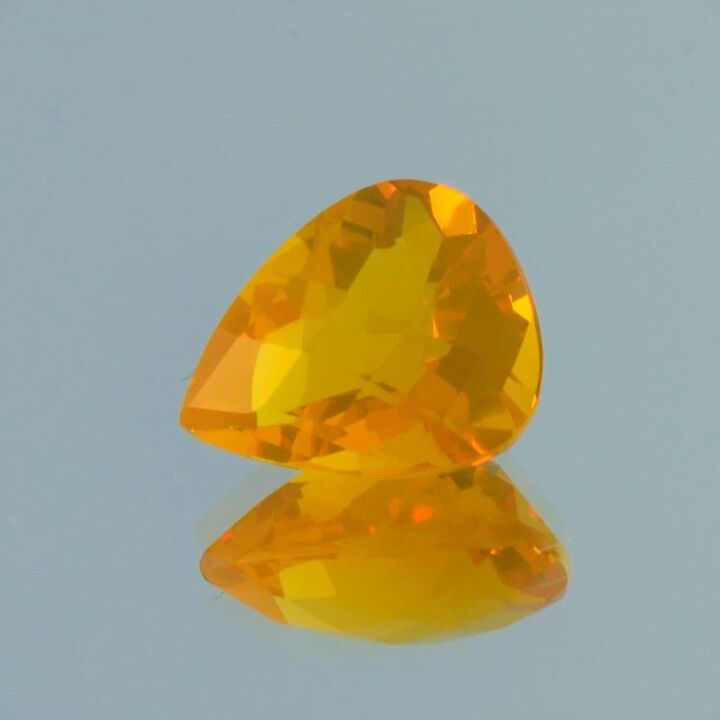 Fire Opal pear yellow orange untreated 2.94 ct.