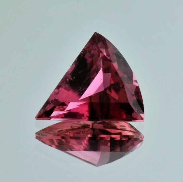 Rubellite Tourmaline Design-Trillion pinkish red 9.07 ct.
