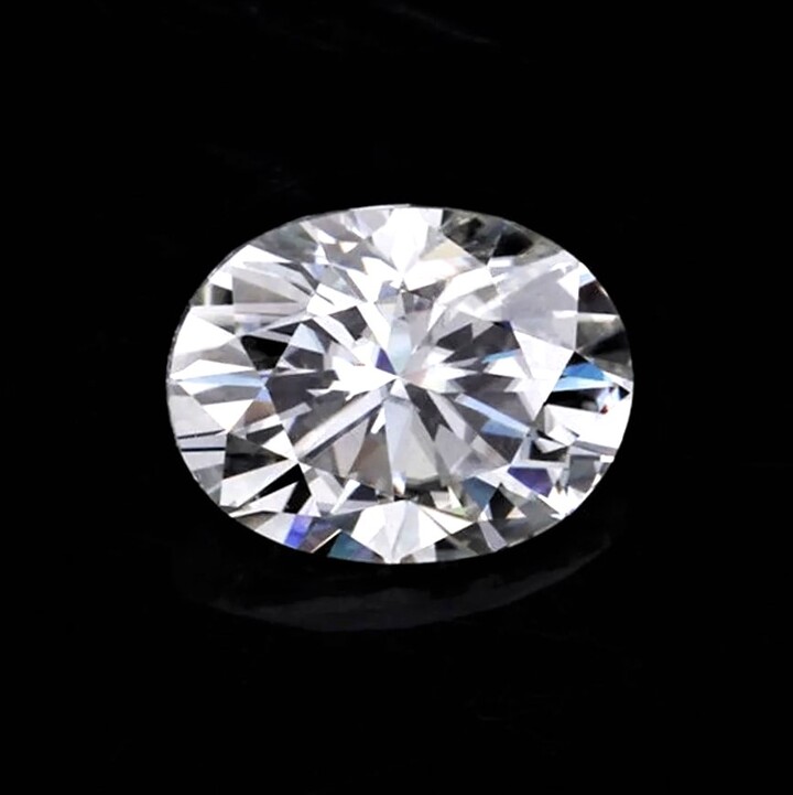 Diamond oval hochfeines white D loupe clean 0.53 ct