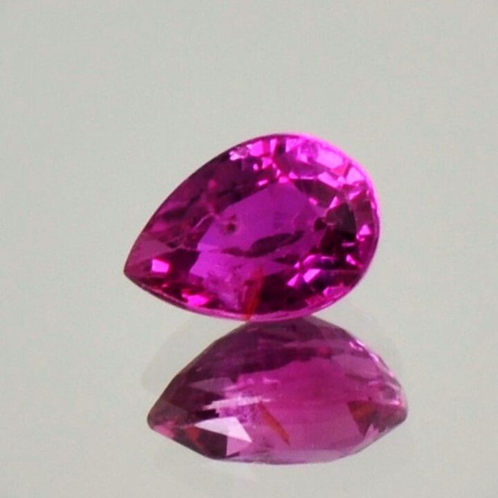 Ruby pear purple red untreated 1.28 ct.