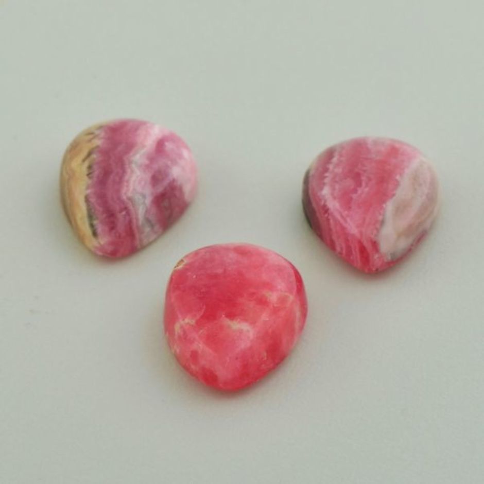 Rhodochrosit Trio Tropfen Cabochon 20,86 ct
