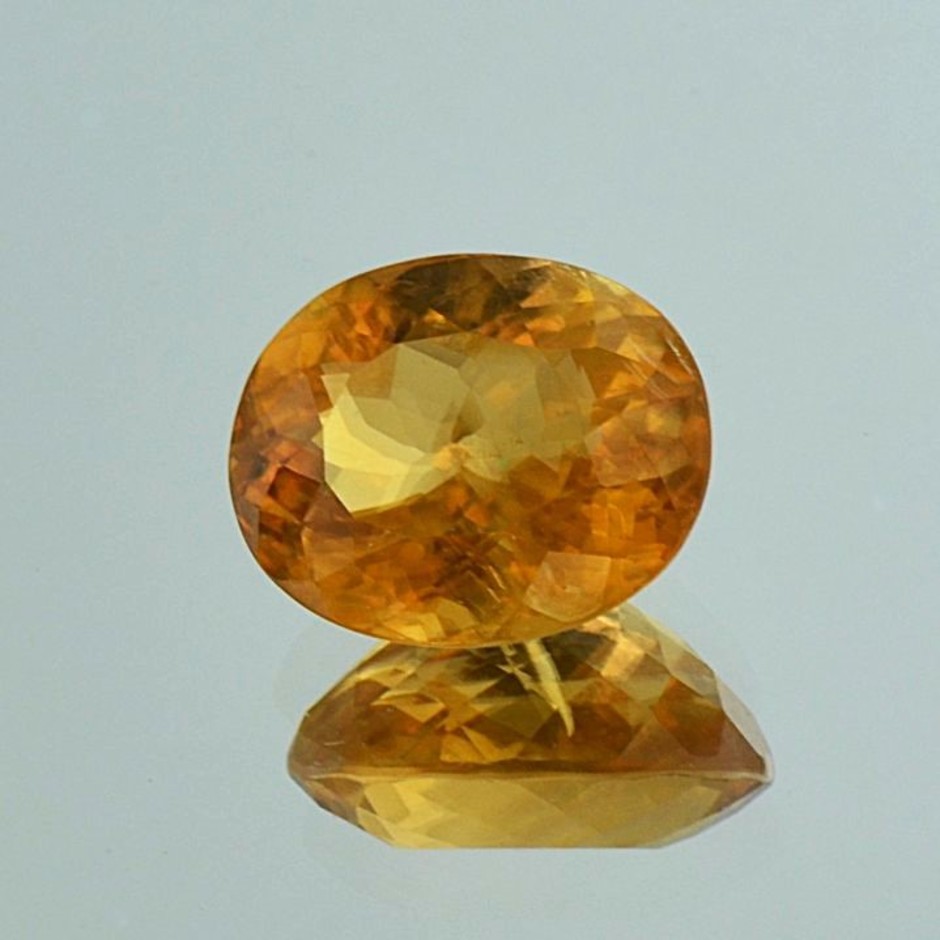 Calcit oval gelborange 7,43 ct