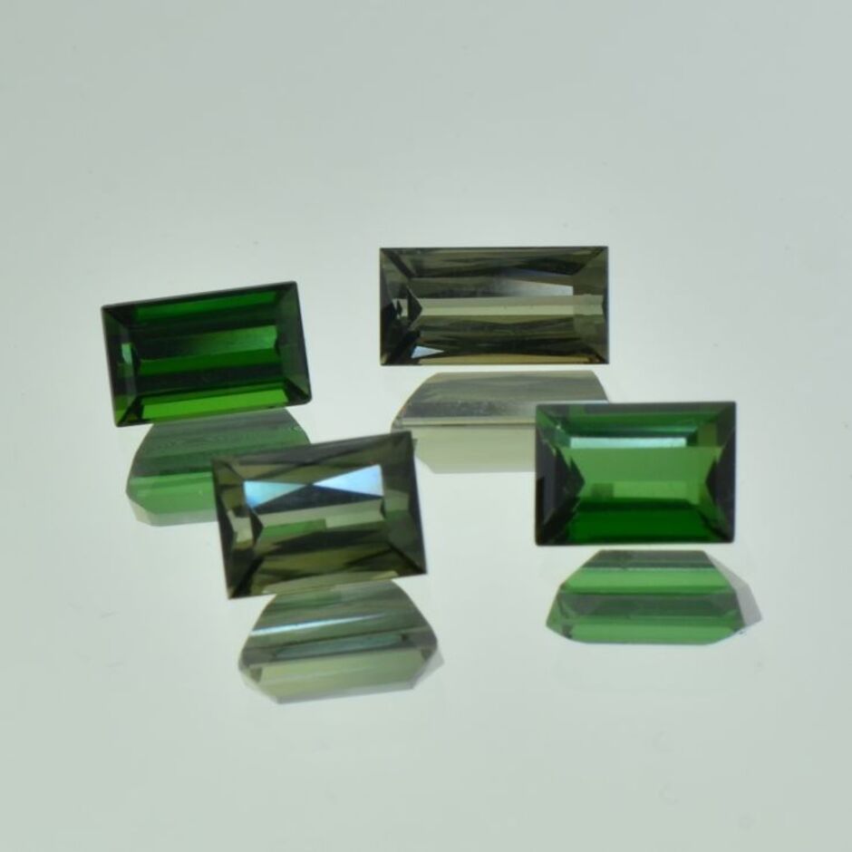 Turmalin Lot Rechtecke grün 7,20 ct