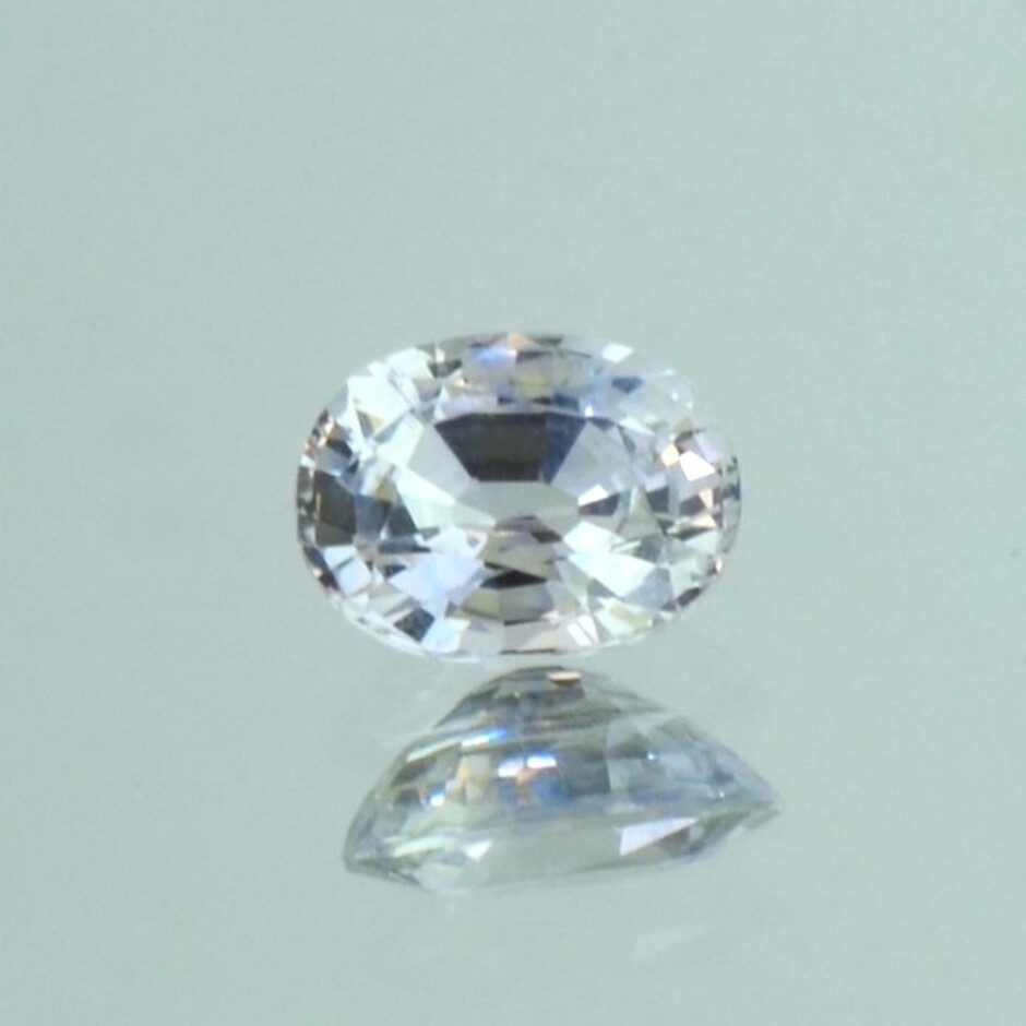 Sapphire oval colorless 1.80 ct
