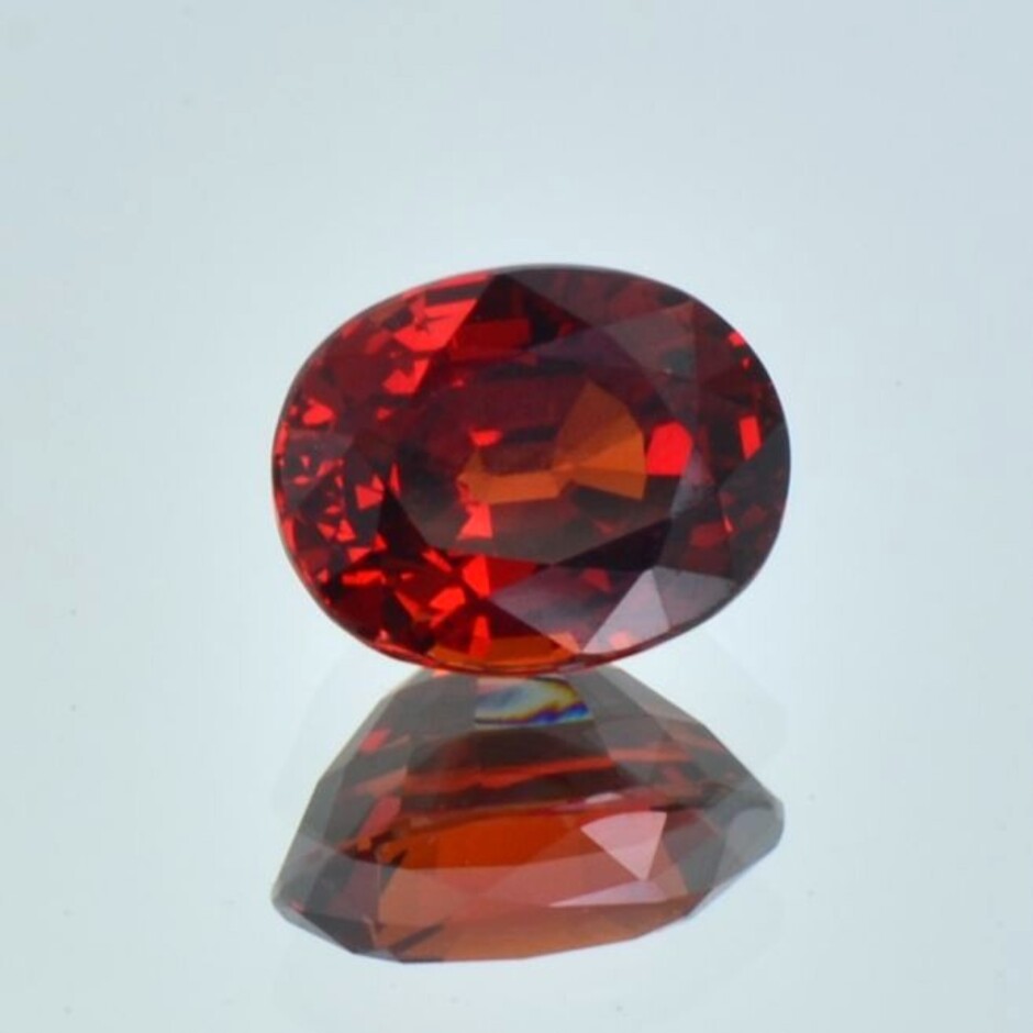 Spessartite Garnet oval orange red 5.53 ct
