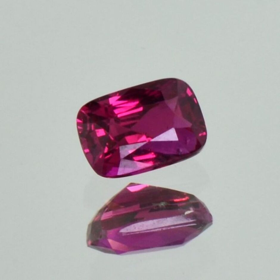 Ruby cushion purplish red unheated 1.04 ct.