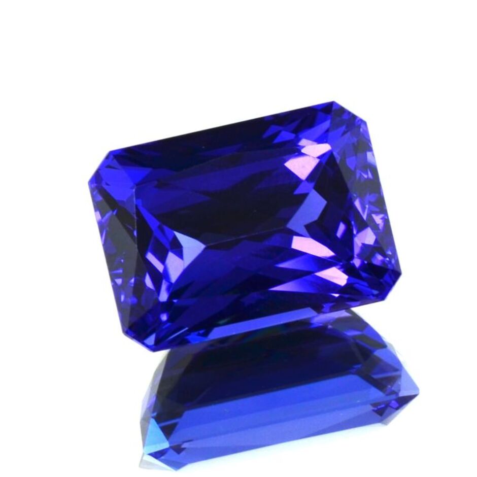 Tansanit octagon violettblau 17,47 ct.