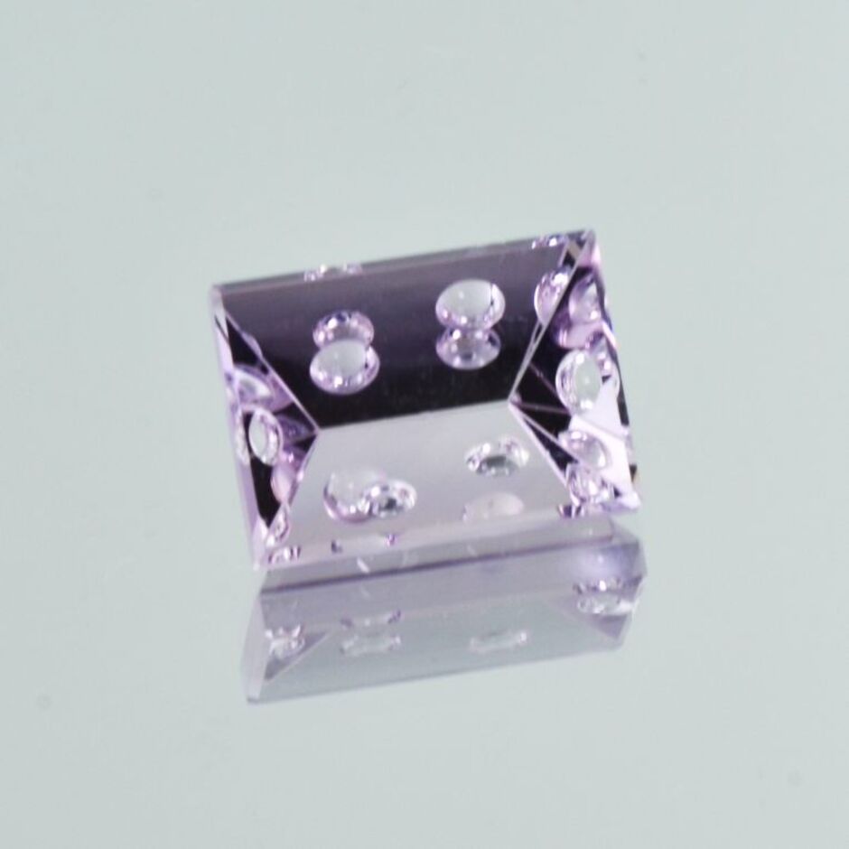 Amethyst rectangle mastercut light lilac 11.38 ct
