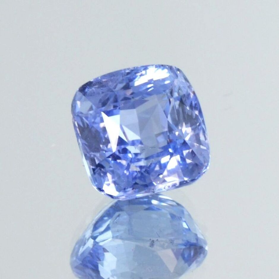 Sapphire cushion light blue untreated 7.13 ct.