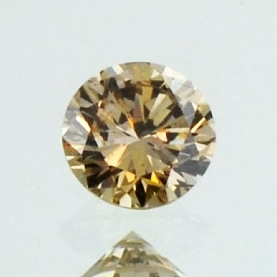 Farbdiamant Brillant bräunlich-champagne 0,44 ct