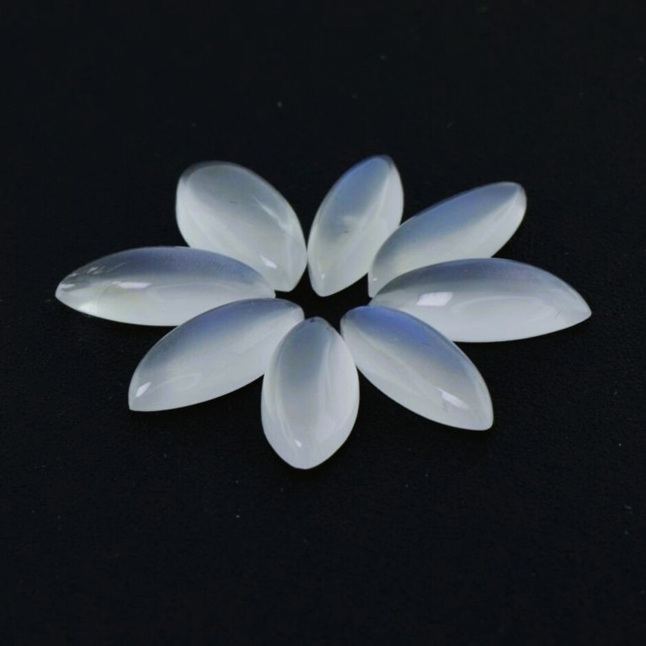 Moonstone Lot marquise cabochons bläulich-weiss 15.93 ct