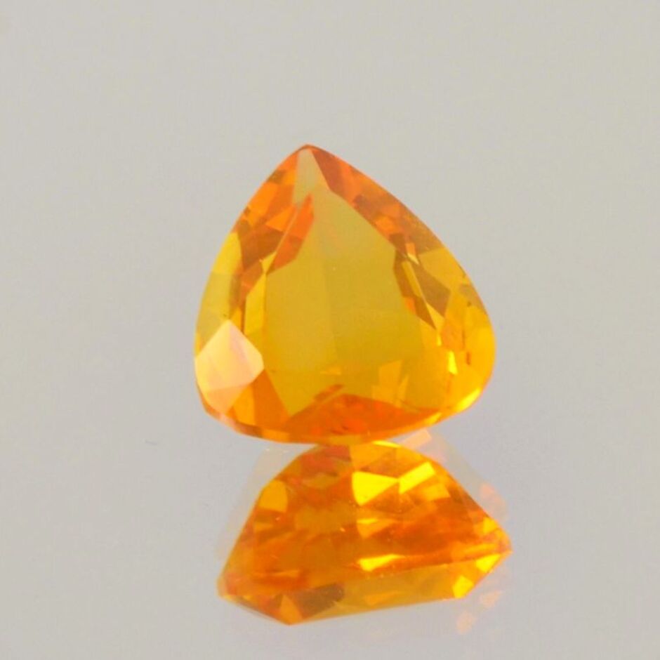 Fire Opal pear yellow orange 2.08 ct.